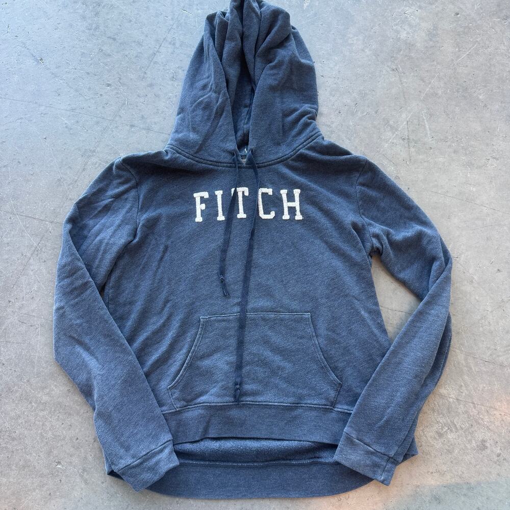 Vintage Y2K Abercrombie & Fitch Original Navy Pullover Hoodie Sweatshirt L